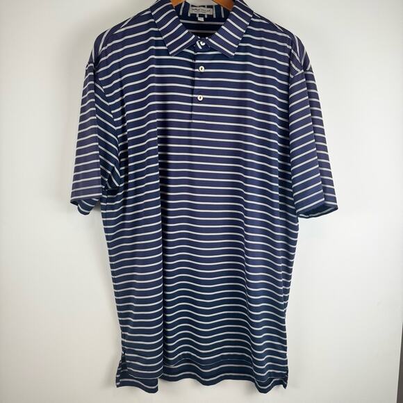 Peter Millar Other - Peter Millar Summer Comfort Navy and White Striped Polo XL